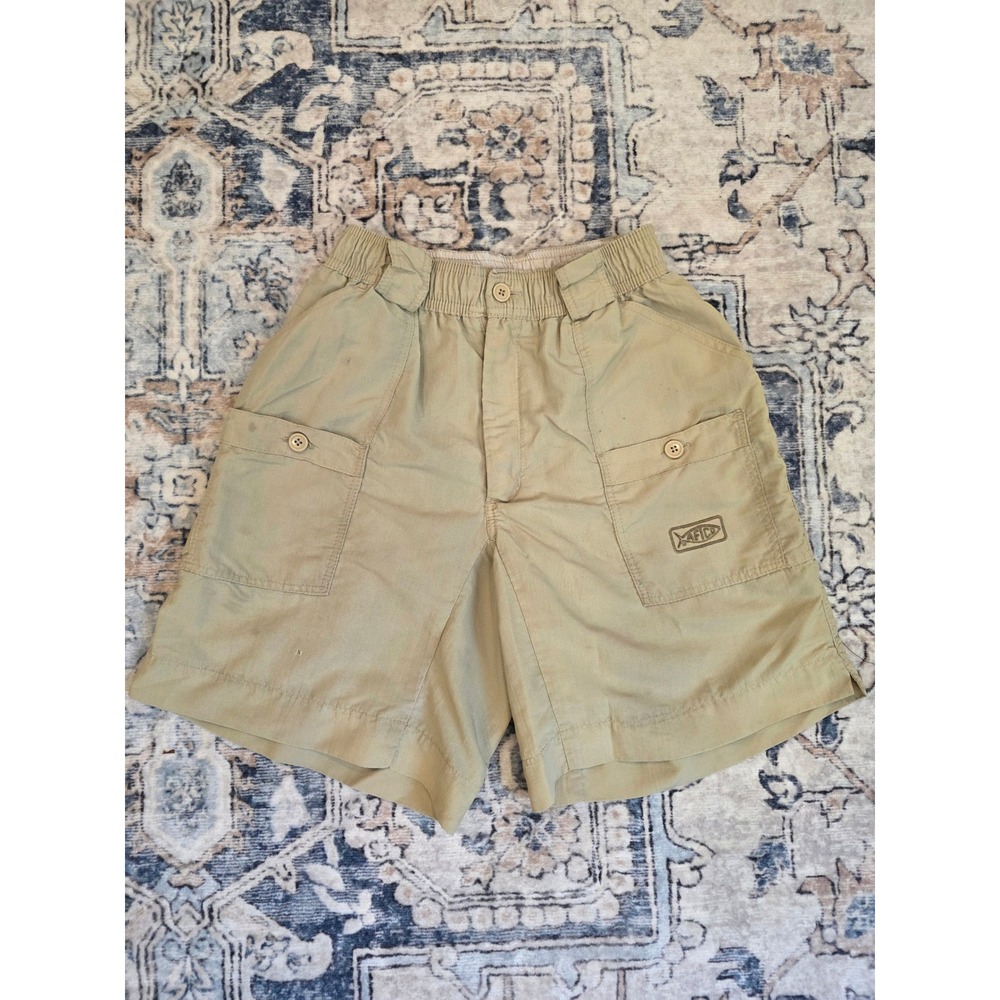 AFTCO Men's Size 28 The Original Fishing Shorts in Khaki Pockets Boating